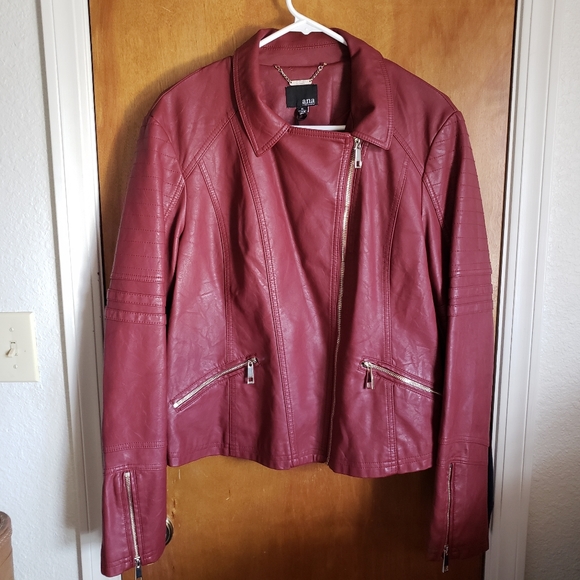 NWT A.N.A vegan LEATHER blazer jacket - Picture 3 of 9